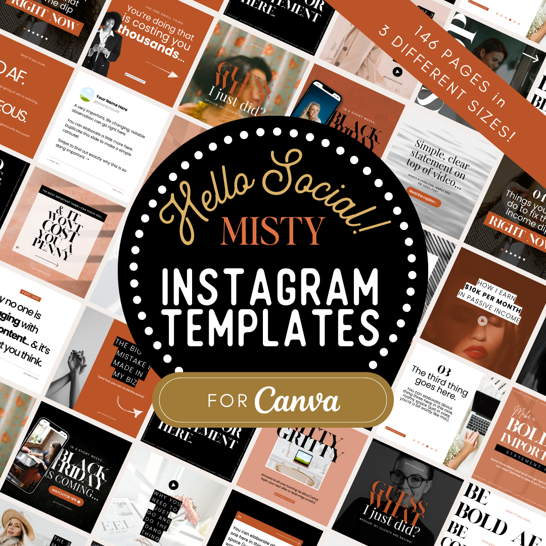 The "Misty" Hello Social Instagram Template Pack