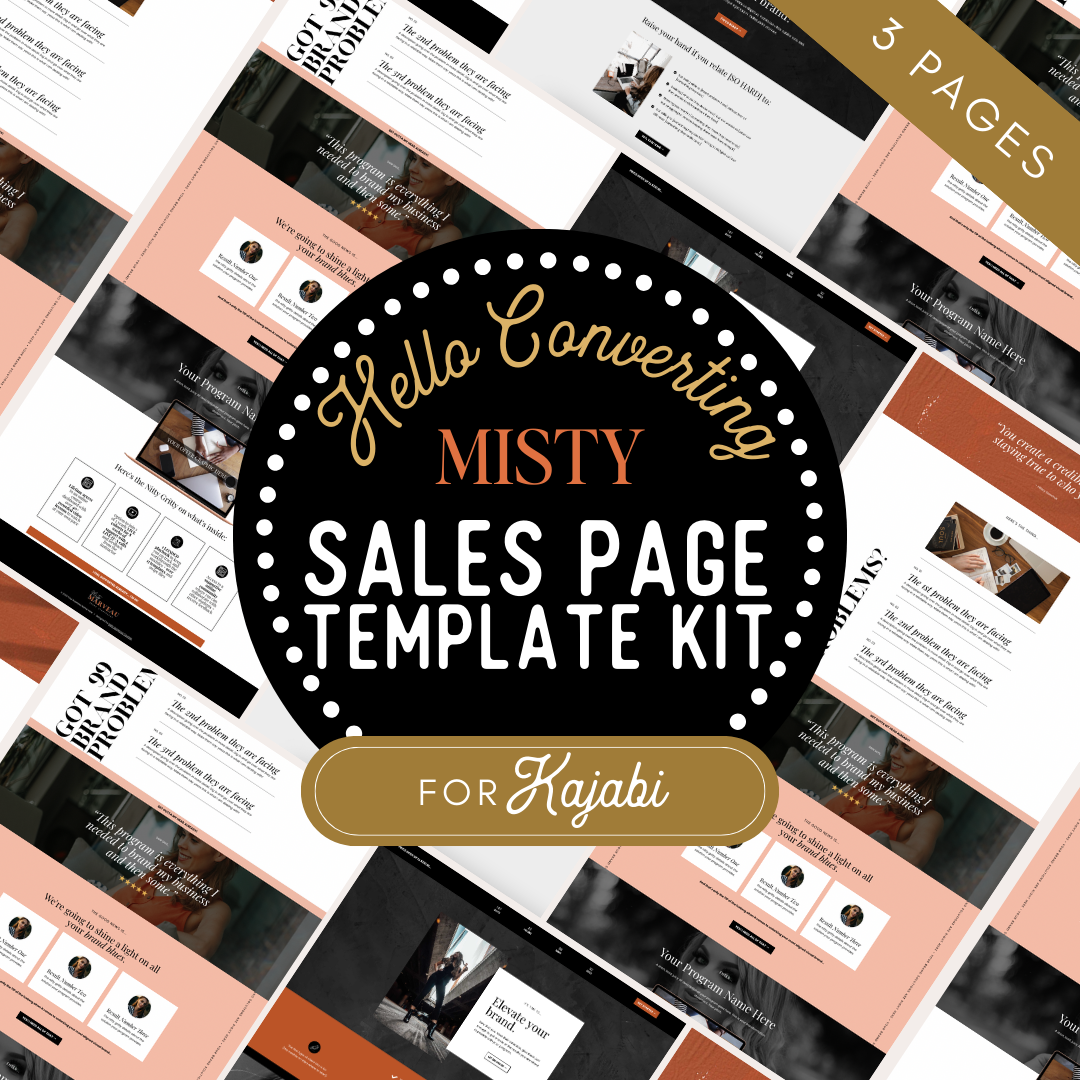 The "Misty" Kajabi Sales Page Template Kit