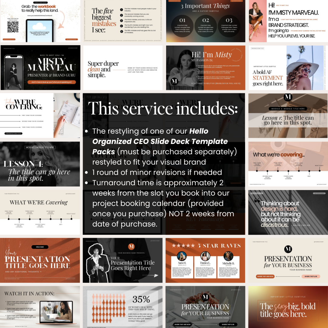 Hello, Custom! Slide Template Restyle Add-On Service