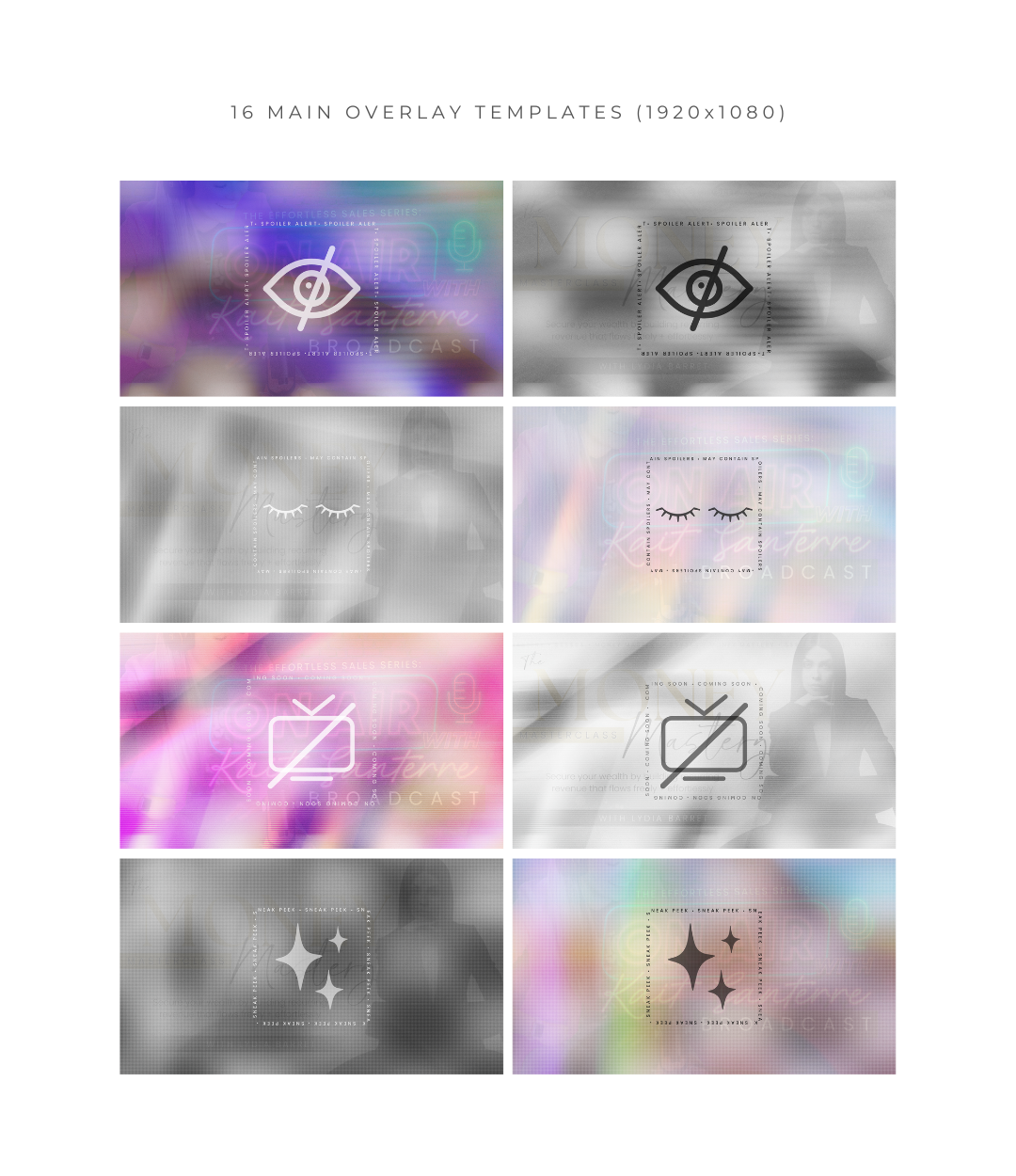 "Neon Blur Spoiler Alert Overlays" Sexify Your Offer Branding Template