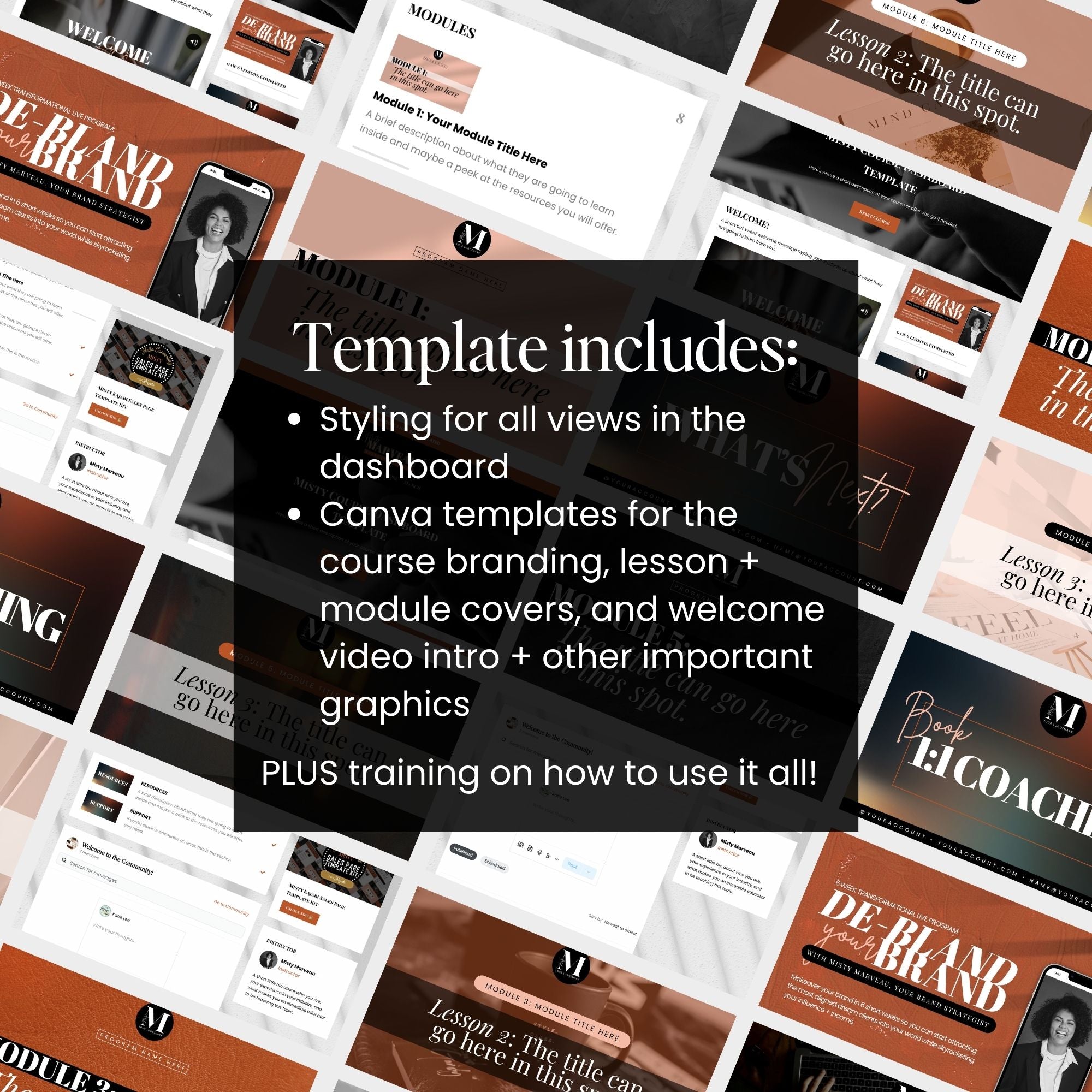 The "Misty" Kajabi Product / Course Dashboard Template