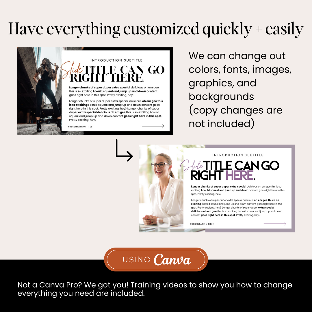 Hello, Custom! Slide Template Restyle Add-On Service