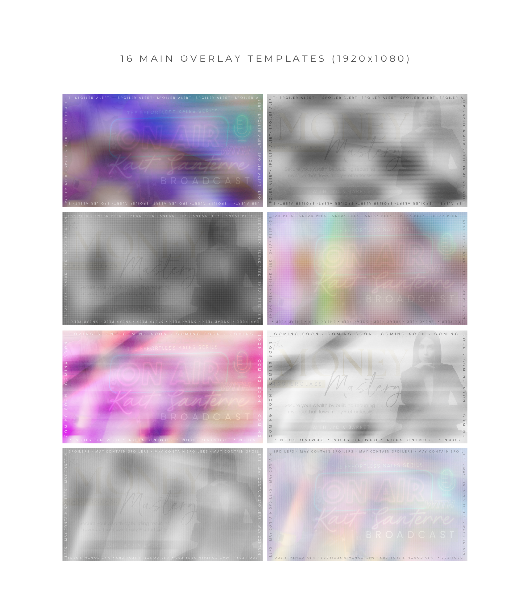 "Neon Blur Spoiler Alert Overlays" Sexify Your Offer Branding Template