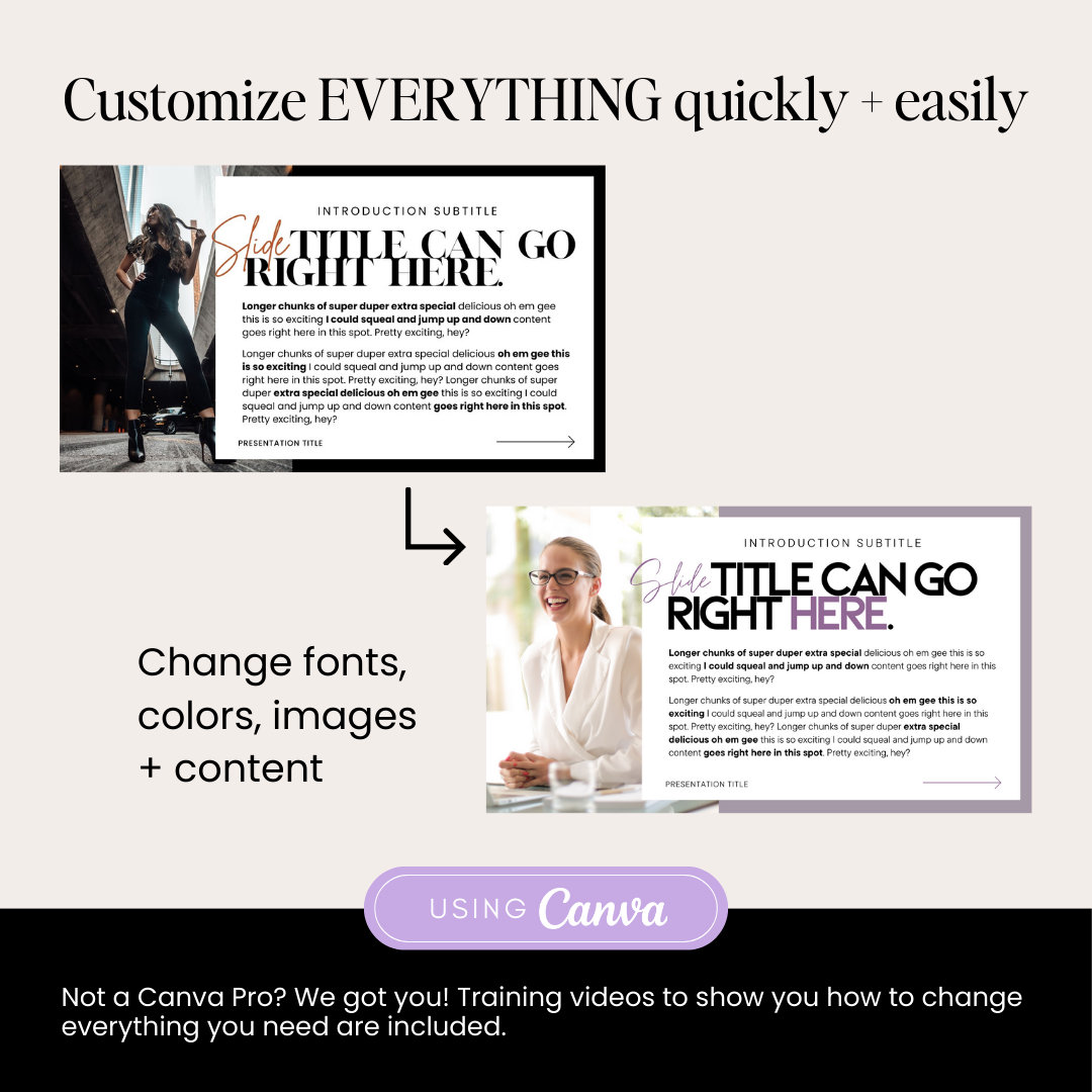 The "Jane" Hello Organized CEO Slide Deck Template