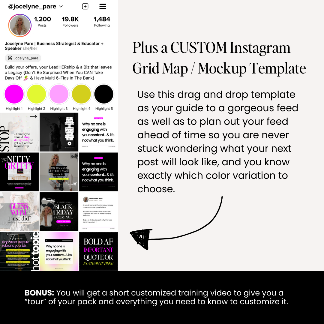 Hello, Custom! Instagram Template Restyle Add-On Service