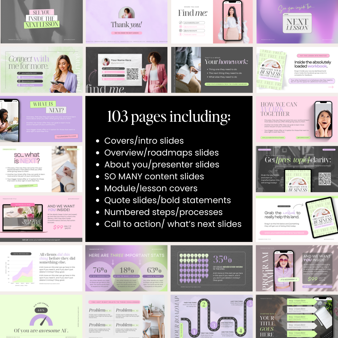 The "Jane" Hello Organized CEO Slide Deck Template