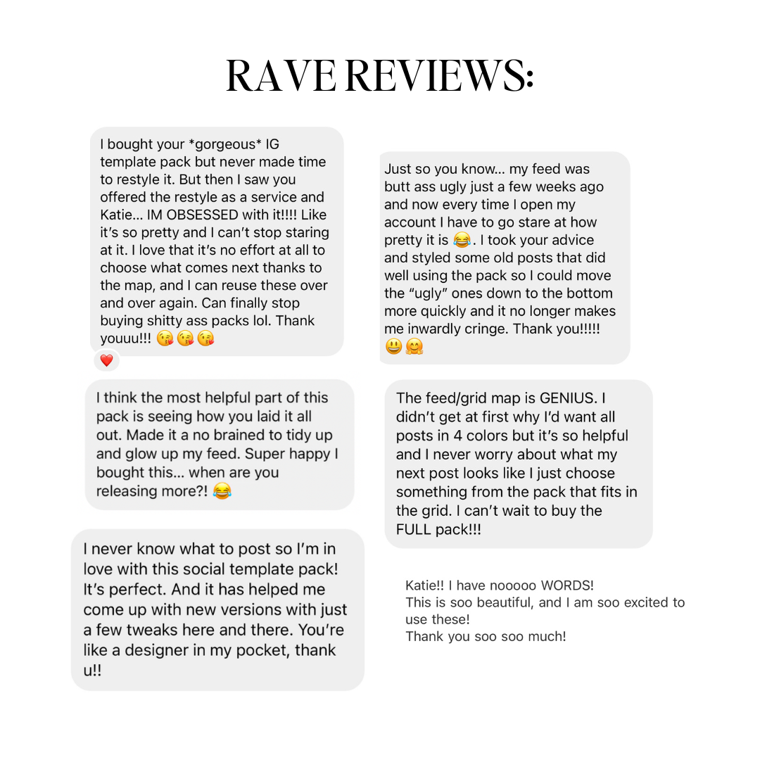 Hello, Custom! Instagram Template Restyle Add-On Service