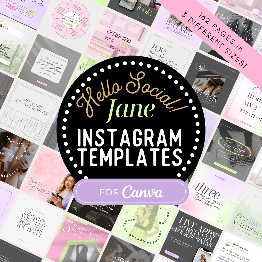 The "Jane" Hello Social Instagram Template Pack