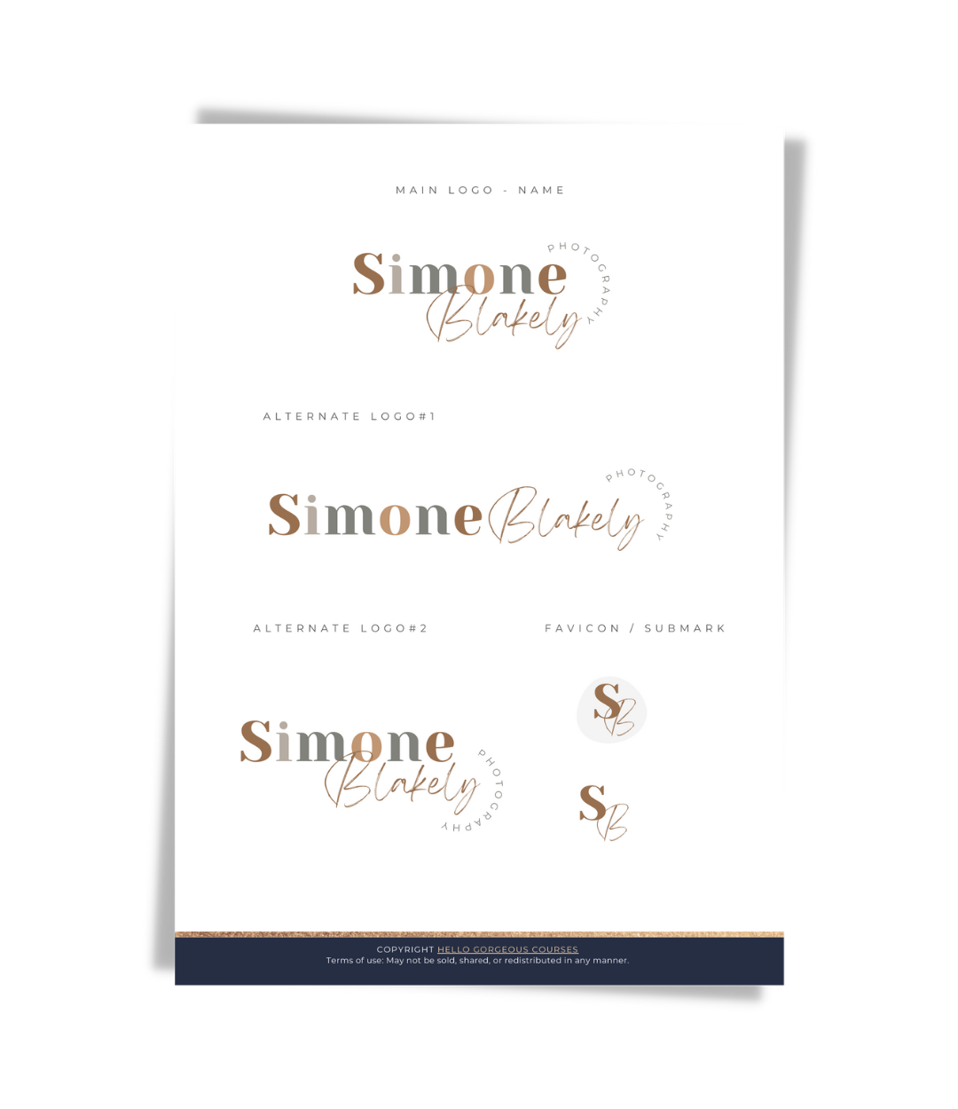 The "Simone" Brand Kit In-A-Box
