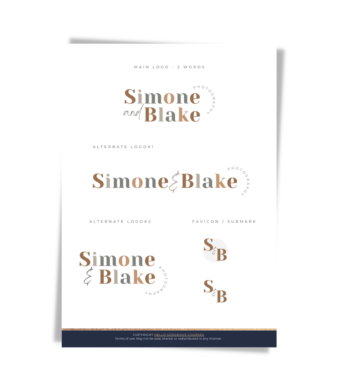 The "Simone" Brand Kit In-A-Box