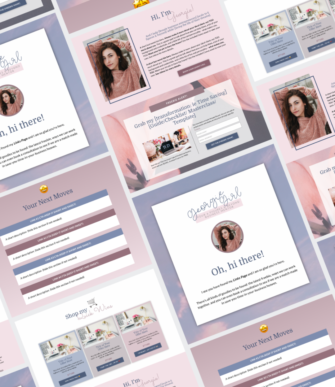 The "Georgie" Kajabi Link In Bio Mini Site Template