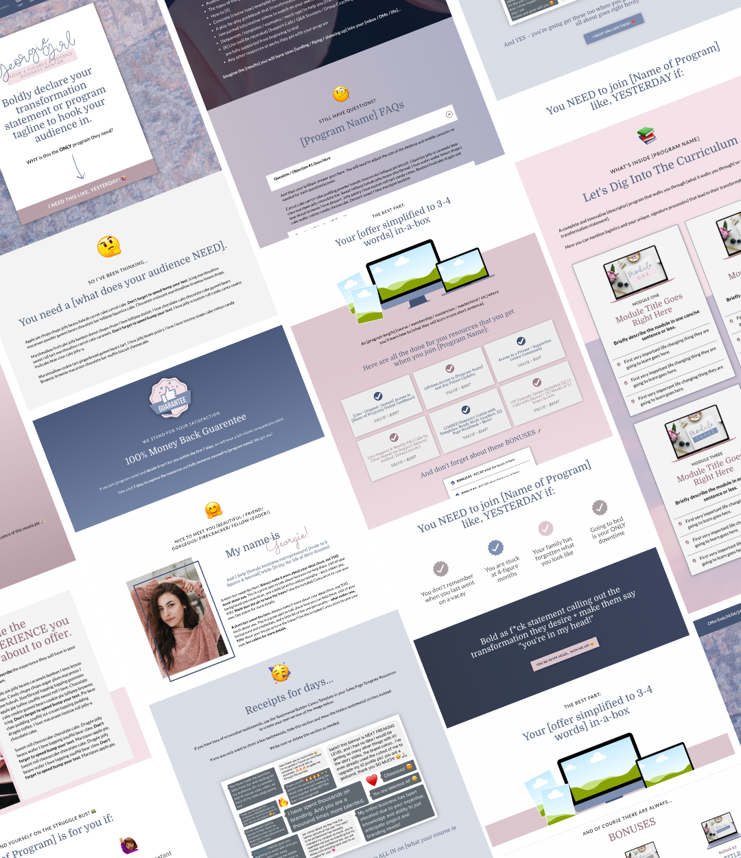 The "Georgie" Kajabi Sales Page Template Kit