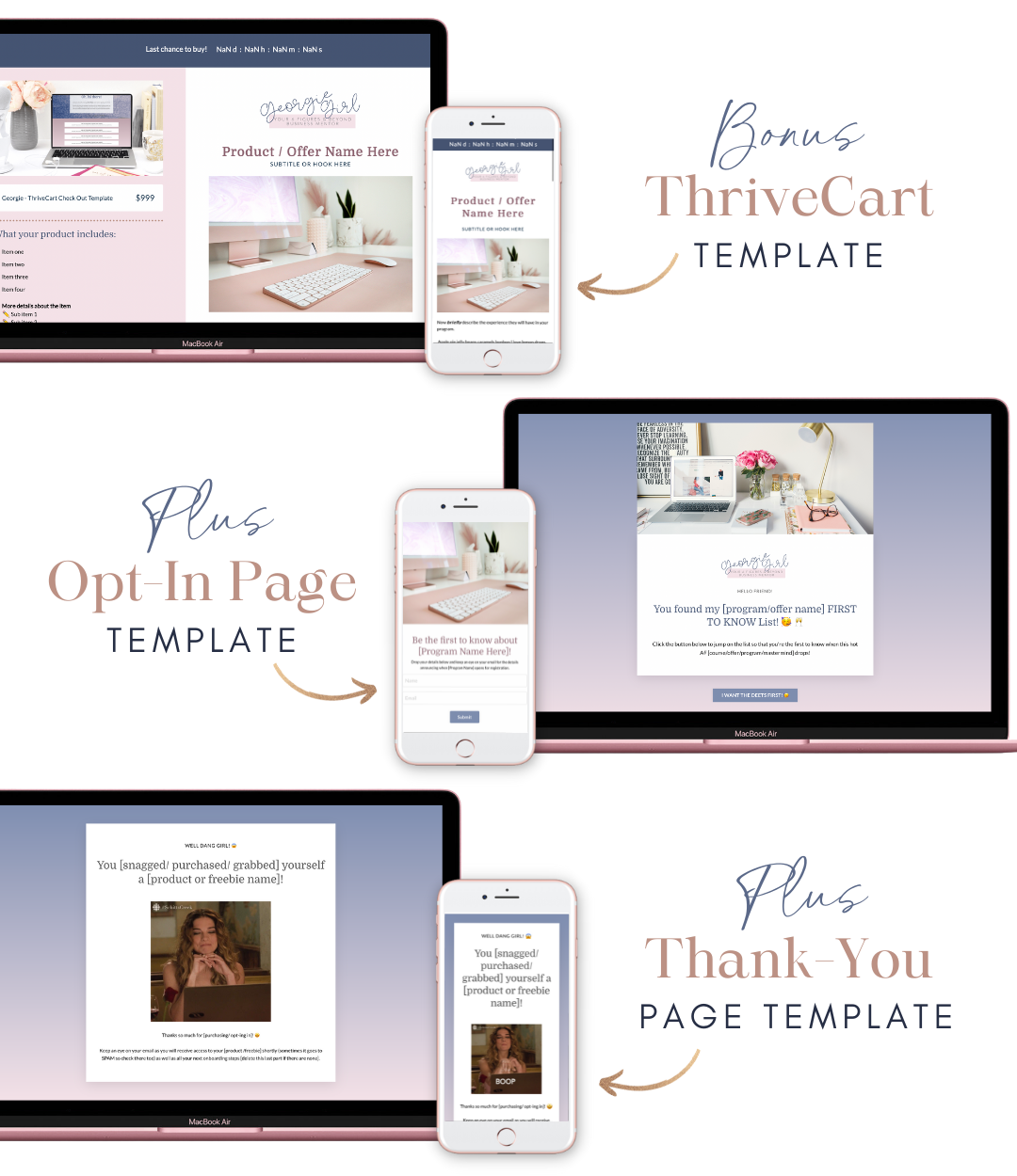 The "Georgie" Kajabi Sales Page Template Kit