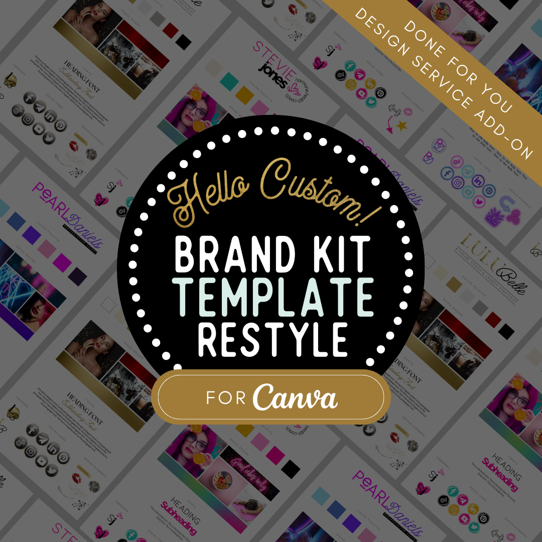 Hello, Custom! Brand Kit Template Restyle Add-On Service