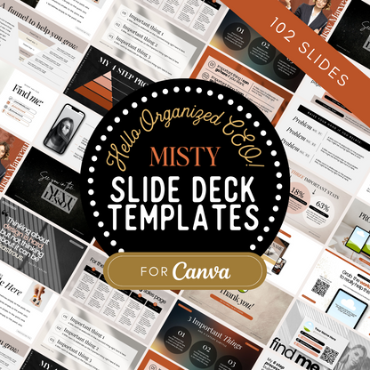 The &quot;Misty&quot; Hello Organized CEO Slide Deck Template