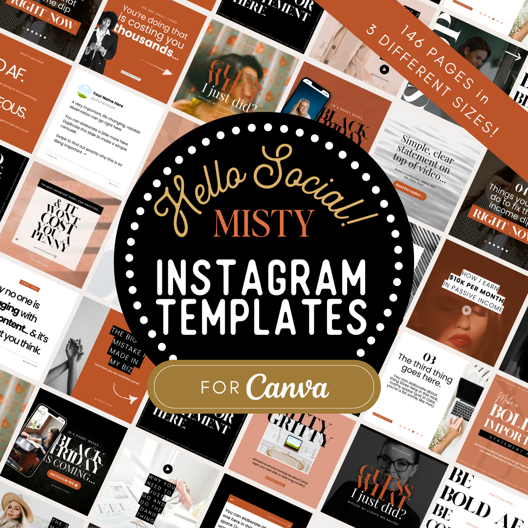 The &quot;Misty&quot; Hello Social Instagram Template Pack