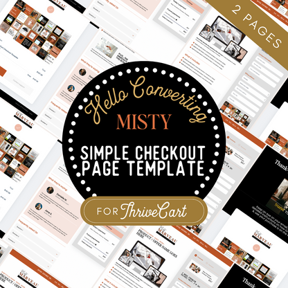 The &quot;Misty&quot; Simple ThriveCart Checkout Page Template Kit