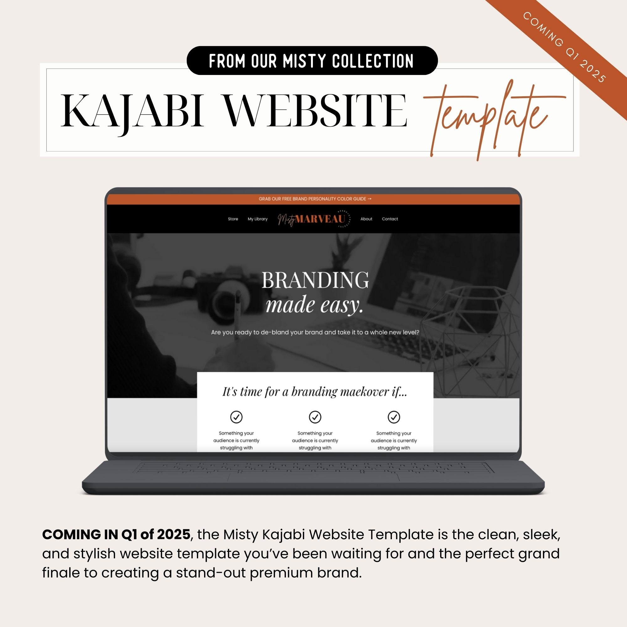 The &quot;Misty&quot; Website Kajabi Template PRE-SALE