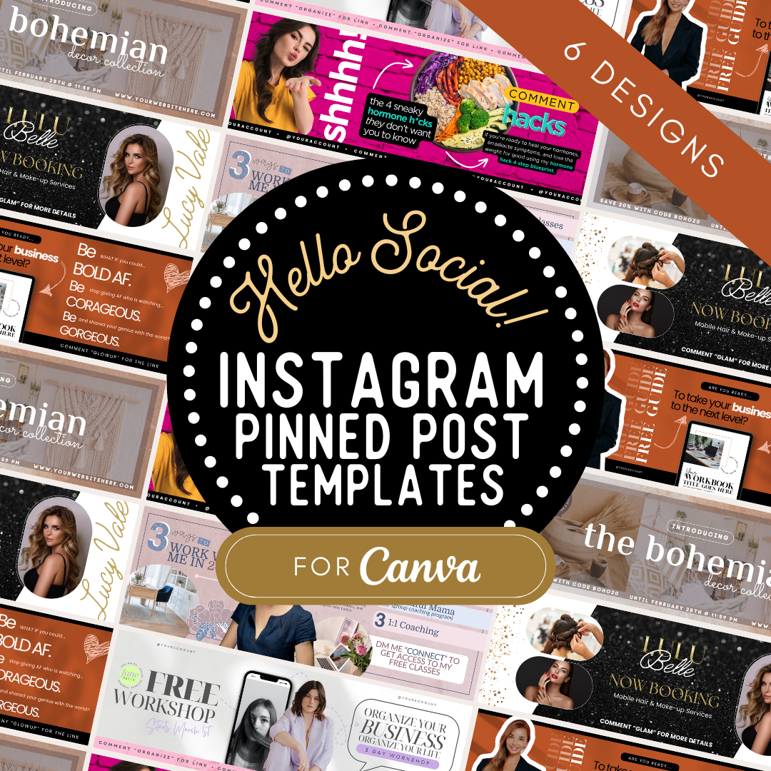 Hello Social Pinned Banner Instagram Template Pack