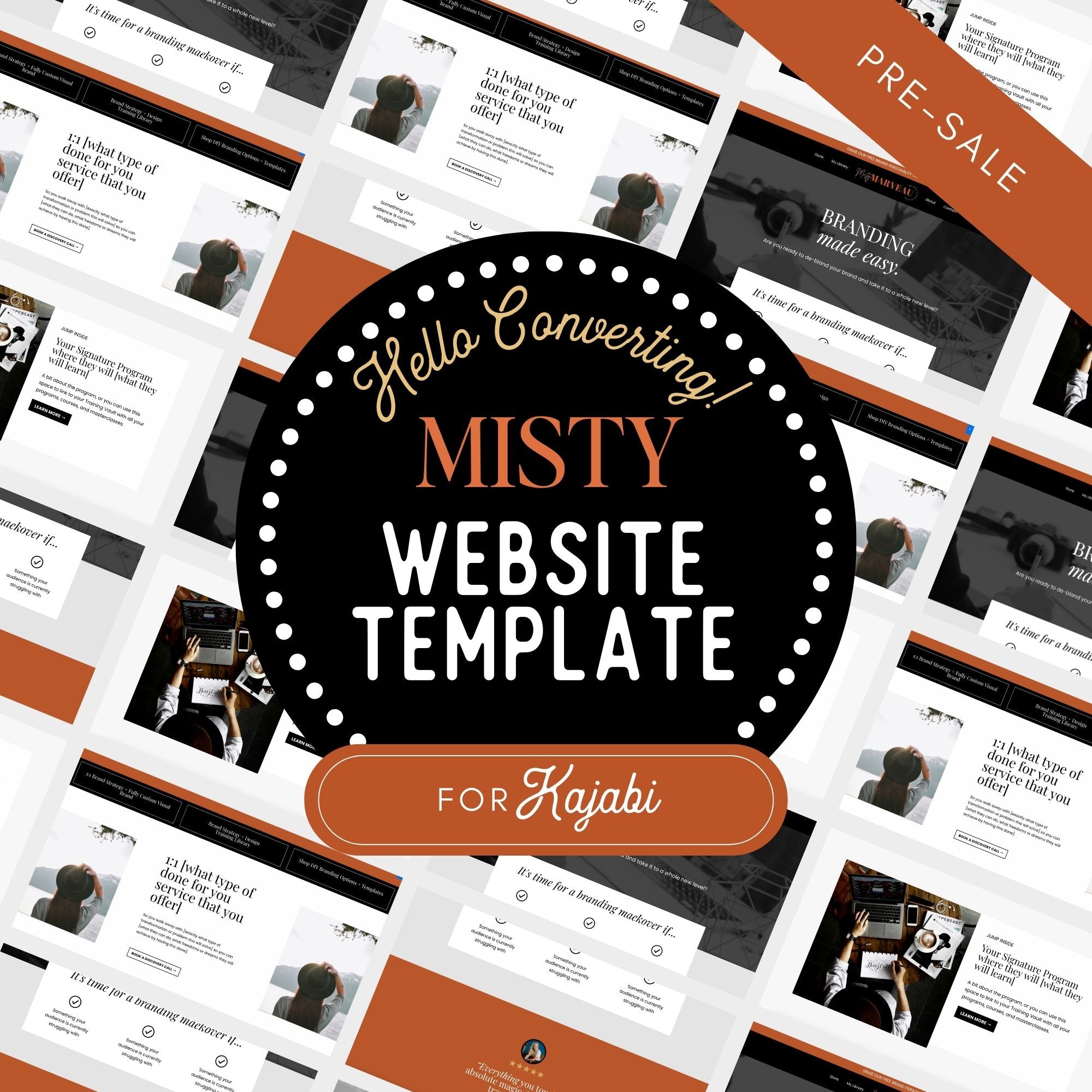The &quot;Misty&quot; Website Kajabi Template PRE-SALE