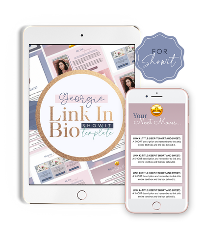 The &quot;Georgie&quot; Showit Link In Bio Mini Site Template