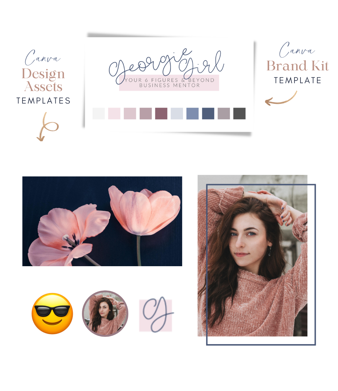 The &quot;Georgie&quot; Showit Link In Bio Mini Site Template