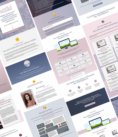 The &quot;Georgie&quot; Showit Sales Page Template Kit