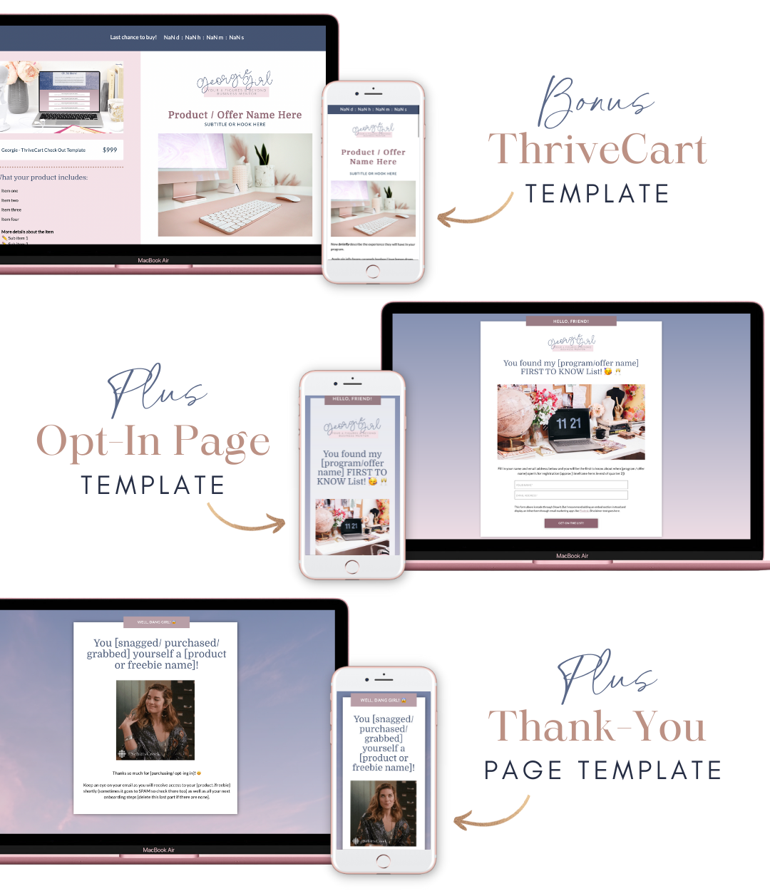 The &quot;Georgie&quot; Showit Sales Page Template Kit