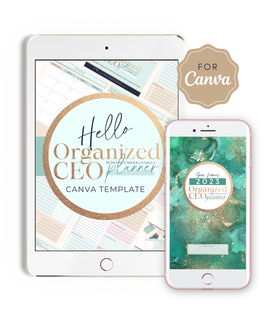 Hello Organized CEO Monthly/Weekly/Daily Planner Template