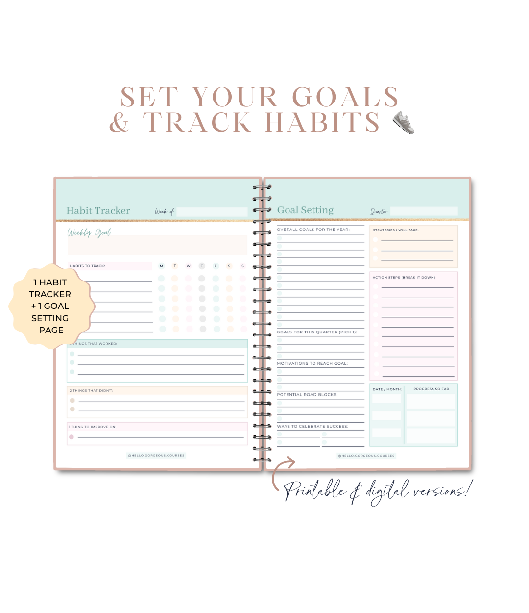 Hello Organized CEO Monthly/Weekly/Daily Planner Template