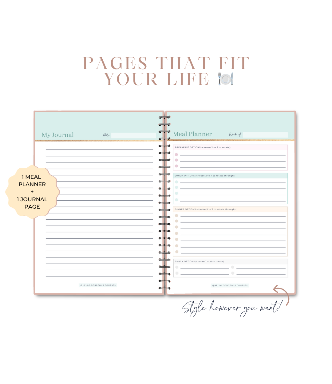 Hello Organized CEO Monthly/Weekly/Daily Planner Template