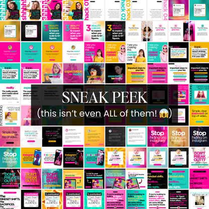 Bright colorful fun sexy bold Instagram templates for Canva with so many options to DIY your own posts, reels, and stories